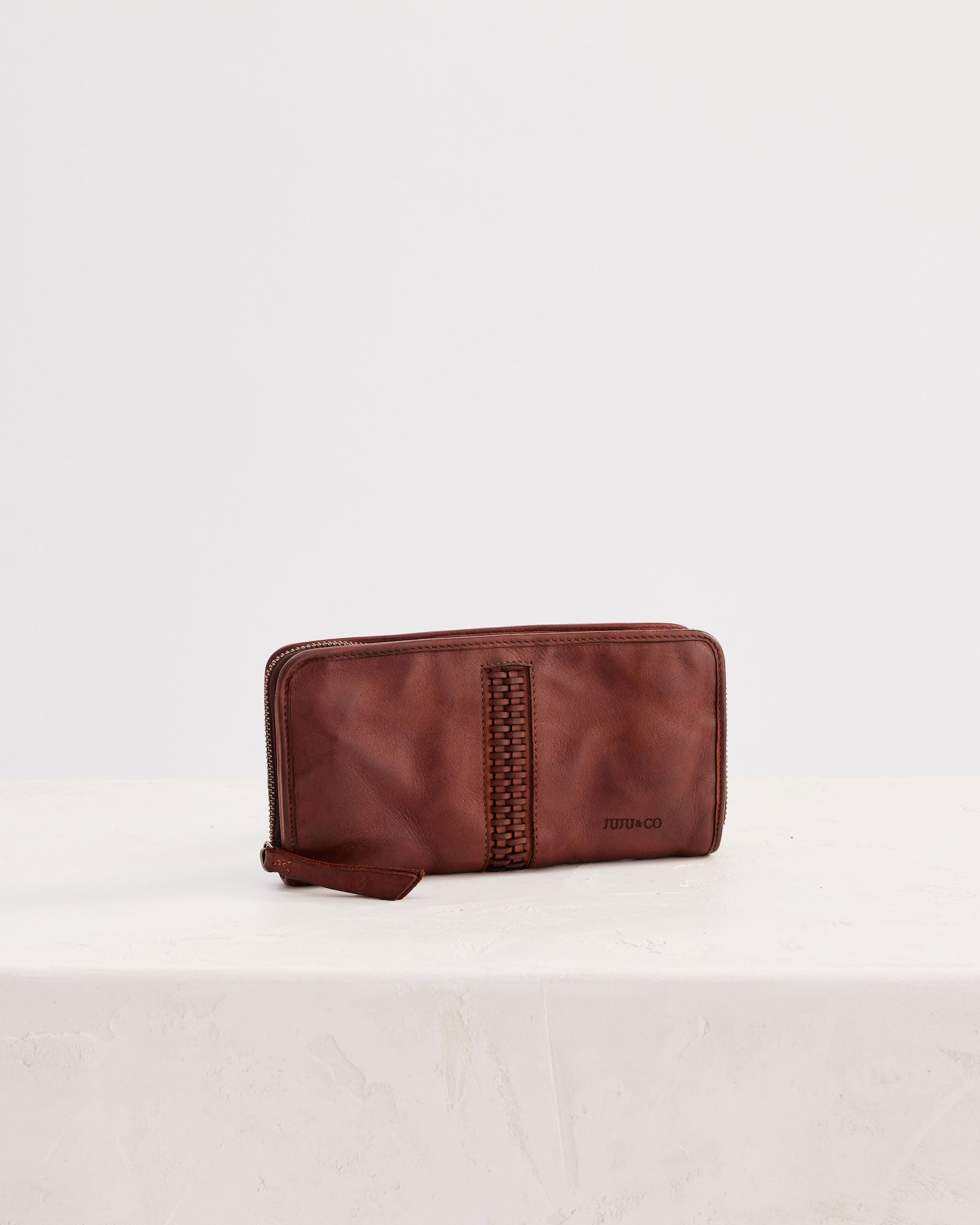 Braid Wallet Cognac