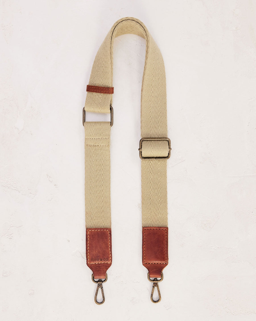 Plain Webbing Strap Cognac