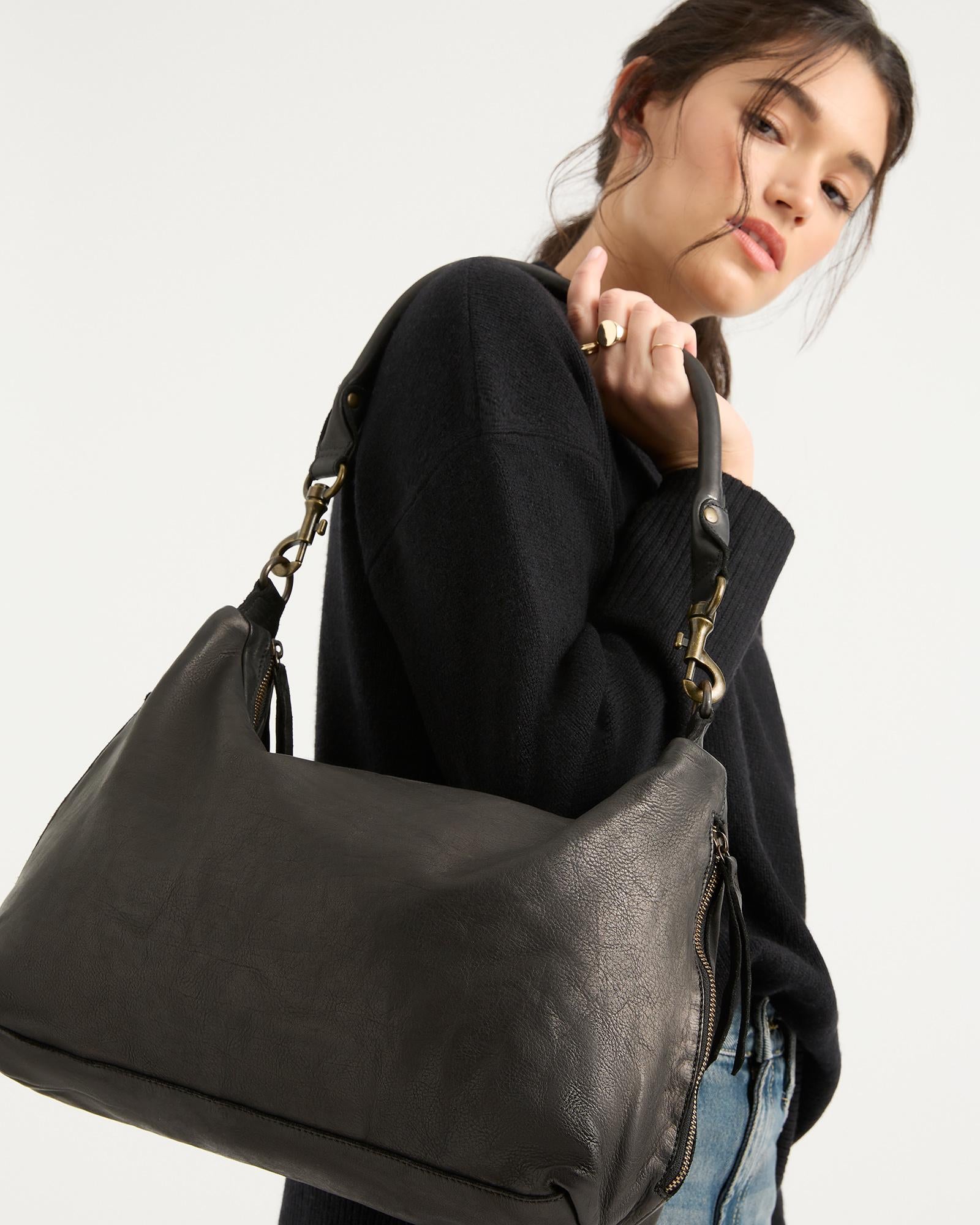 Slouchy discount black handbag