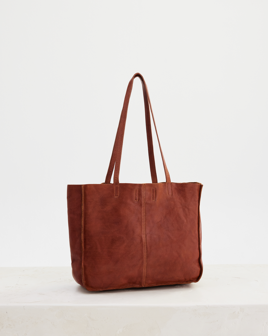 Tumbled Baby Unlined Tote Tan