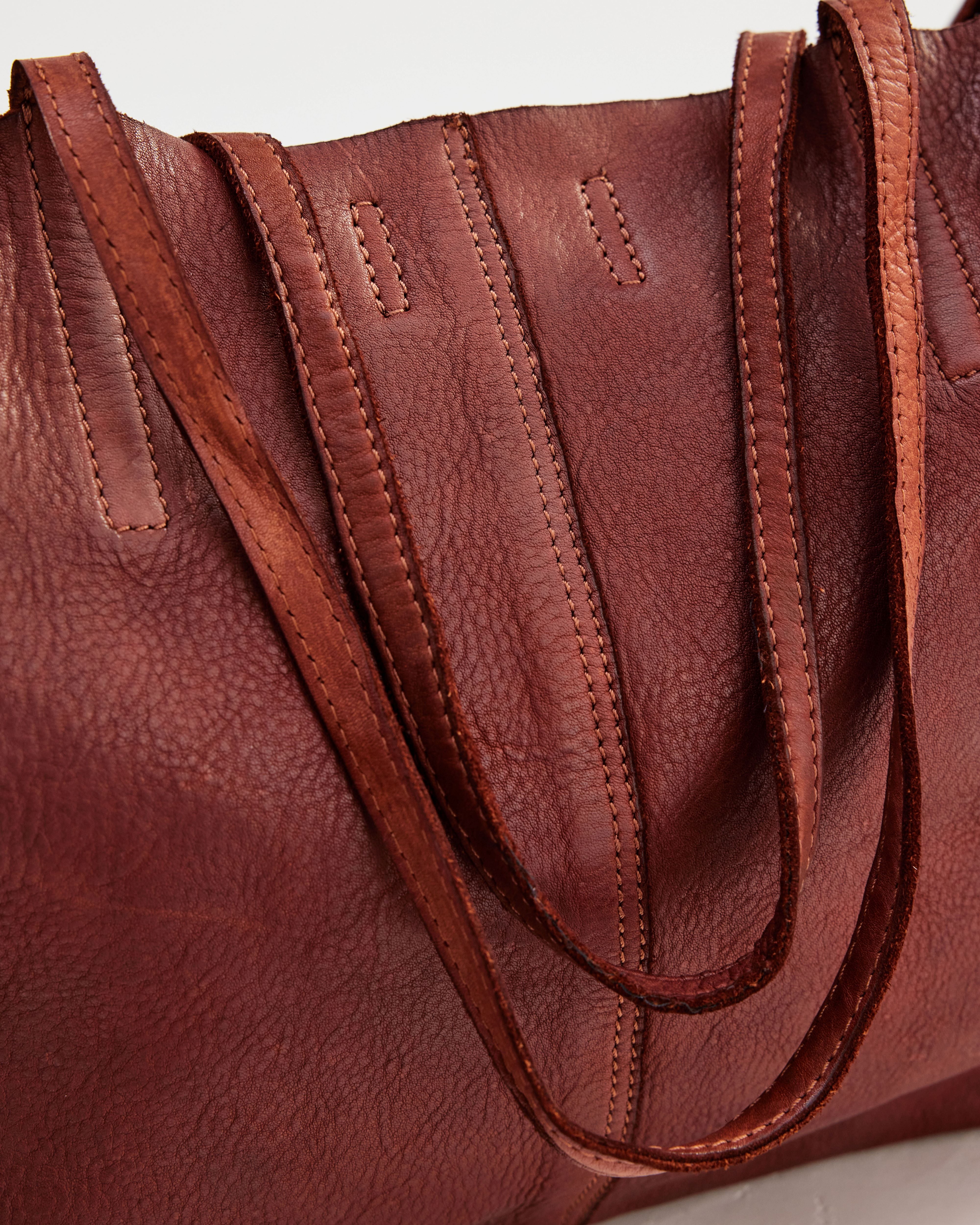 Unlined Tote Cognac