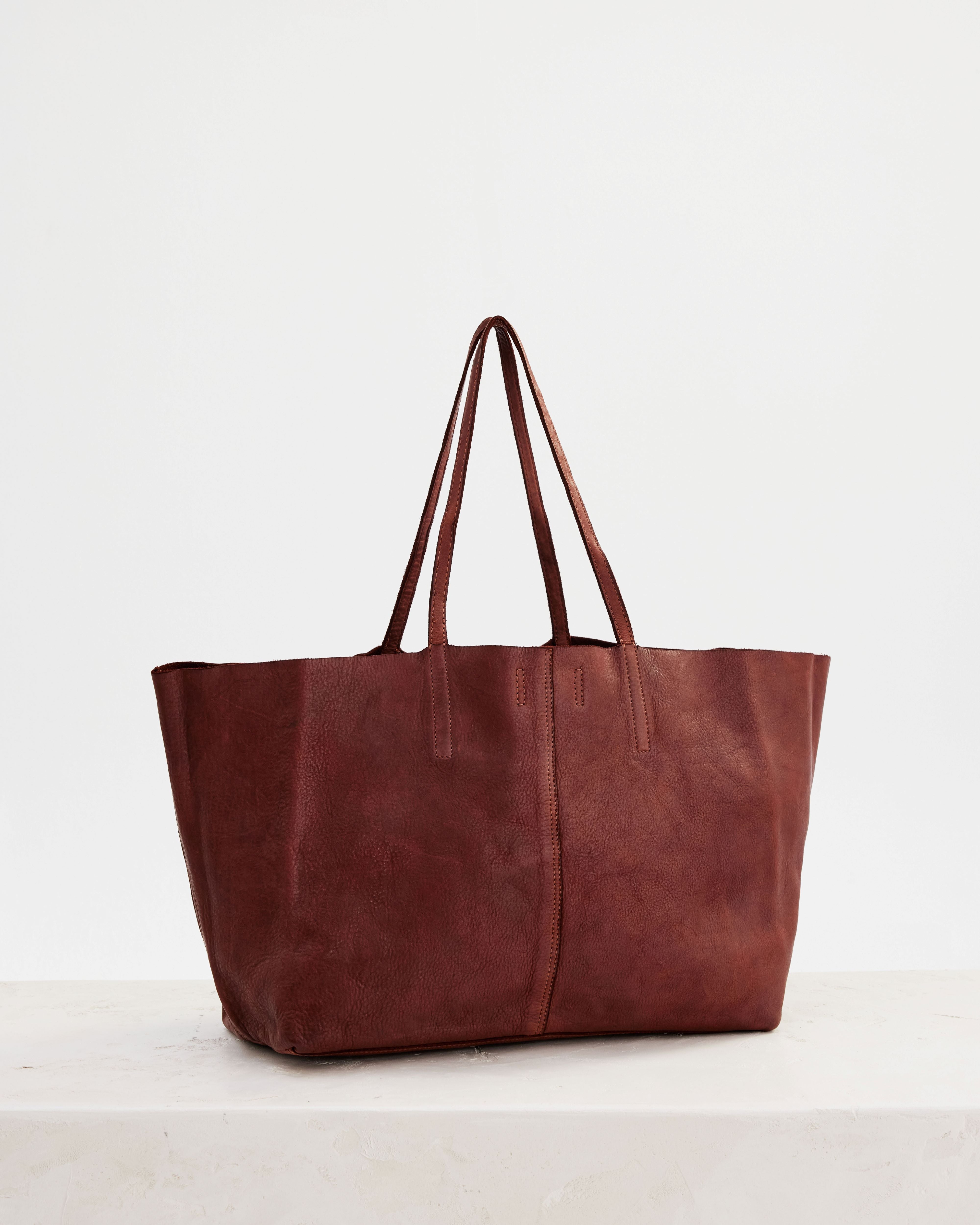 Unlined Tote Cognac