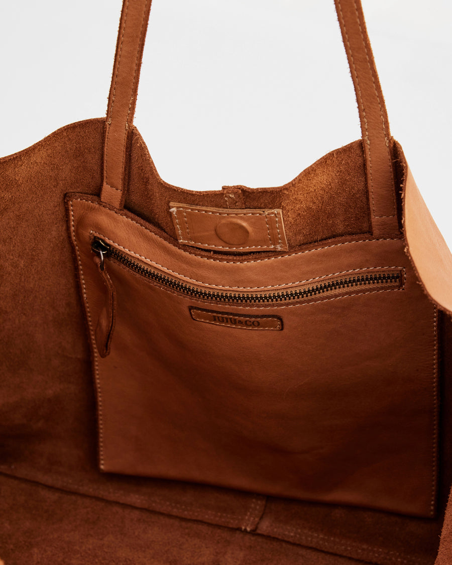 Unlined Tote Tan