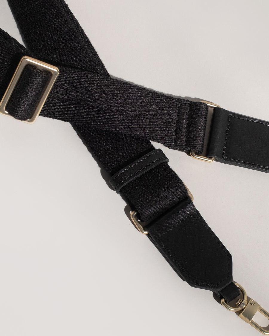 Tumbled Webbing Strap Black